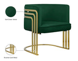 Rays Luxe Velvet Accent Chair with Brushed Gold Legs - Stylish Contemporary Seating for Any Room
