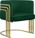 Rays Luxe Velvet Accent Chair with Brushed Gold Legs - Stylish Contemporary Seating for Any Room