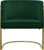 Rays Luxe Velvet Accent Chair with Brushed Gold Legs - Stylish Contemporary Seating for Any Room