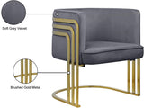 Rays Luxe Velvet Accent Chair with Brushed Gold Legs - Stylish Contemporary Seating for Any Room