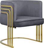 Rays Luxe Velvet Accent Chair with Brushed Gold Legs - Stylish Contemporary Seating for Any Room