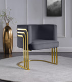 Rays Luxe Velvet Accent Chair with Brushed Gold Legs - Stylish Contemporary Seating for Any Room