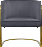 Rays Luxe Velvet Accent Chair with Brushed Gold Legs - Stylish Contemporary Seating for Any Room