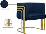 Rays Luxe Velvet Accent Chair with Brushed Gold Legs - Stylish Contemporary Seating for Any Room