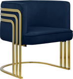 Rays Luxe Velvet Accent Chair with Brushed Gold Legs - Stylish Contemporary Seating for Any Room