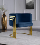 Rays Luxe Velvet Accent Chair with Brushed Gold Legs - Stylish Contemporary Seating for Any Room