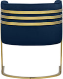 Rays Luxe Velvet Accent Chair with Brushed Gold Legs - Stylish Contemporary Seating for Any Room
