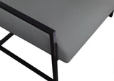 Industry Faux Leather Accent Chair - Contemporary Comfort with Sturdy Matte Black Frame Design