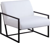 Industry Faux Leather Accent Chair - Contemporary Comfort with Sturdy Matte Black Frame Design