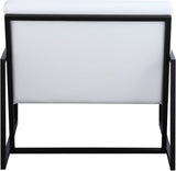 Industry Faux Leather Accent Chair - Contemporary Comfort with Sturdy Matte Black Frame Design