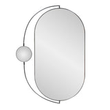 Janik Stainless Steel Double Vanity Mirror- Brushed Black