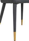 Destiny Contemporary Dining Chair with Elegant Gold-Tipped Legs and Chic Rounded Back Comfort