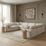 Indulge - Linen 8 Piece Modular Cloud Sectional Sofa