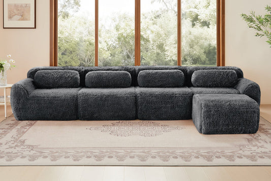 MELLOW 149" 4-Seater Sofa with 1 Ottoman