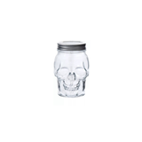 Skull Mason Jar with Lid, 4-Piece Set (2 skull Mason Jars & 2 Lids) 42oz, Clear