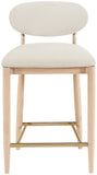 Riccio - Fabric Stool - Natural Frame