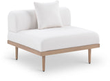Laguna - Resilient Water Resistant Fabric Upholstered Outdoor Patio Modular Armless Chair