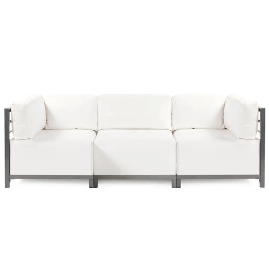 Axis Ottoman Atlantis White Titanium Frame