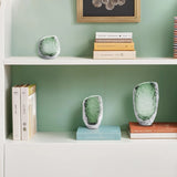Emerald Crystalized Glass Vase- Medium