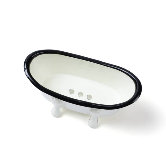 Blue Stallion Ivory Mini Bathtub Soap Dish Caddy