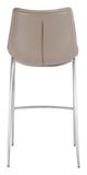 Magnus Barstool (Set of 2) Brown & Silver