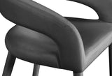 Destiny Contemporary Stool - Luxurious Velvet Upholstery with Elegant Gold Tipped Legs for Comfort