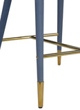 Destiny Contemporary Stool with Rounded Back and Gold-Tipped Legs for Elegant Dining Experience