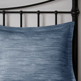 Seersucker Comforter Set, Navy Blue