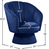 Swanson Velvet Accent Chair - Luxurious Swivel Design with Deep Tufted Back for Contemporary Style