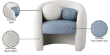 Acadia Boucle Fabric Accent Chair - Plush Comfort with Contemporary Rounded Back Design for Any Room