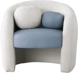 Acadia Boucle Fabric Accent Chair - Plush Comfort with Contemporary Rounded Back Design for Any Room