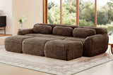 MELLOW 114" 3-Seater Sofa with 3 Ottomans