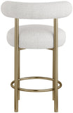 Bordeaux Contemporary Stool Set of 2 - Stylish Iron Frame with Luxurious Boucle Upholstery