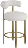Bordeaux Contemporary Stool Set of 2 - Stylish Iron Frame with Luxurious Boucle Upholstery