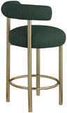 Bordeaux Contemporary Stool Set of 2 - Stylish Iron Frame with Luxurious Boucle Upholstery
