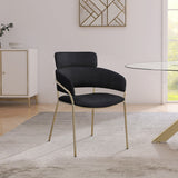 Yara Velvet Dining Chair Set - Luxurious Comfort with Brushed Brass Frame for Modern Dining Spaces