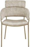 Yara Velvet Dining Chair Set - Luxurious Comfort with Brushed Brass Frame for Modern Dining Spaces