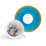Royal Turquoise Voyage 6oz Bone China Tea Set