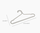 Orderly™ Set of 5 Anti-tangle Ecru Clothes Hangers