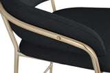 Yara Contemporary Counter Stool with Luxurious Velvet and Brushed Brass Finish for Stylish Seating