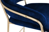 Yara Contemporary Counter Stool with Luxurious Velvet and Brushed Brass Finish for Stylish Seating