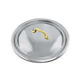 Mauviel Stainless Steel Curved Lid With Brass Handle