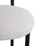 Bordeaux Contemporary Stool Set of 2 - Stylish Iron Frame with Luxurious Boucle Upholstery