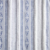 Tufted Stripe Printed Light Filtering Curtain Panel, Navy