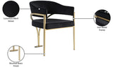 Madelyn Contemporary Velvet Dining Chairs - Luxurious Comfort with Brushed Brass Finish - Set of 2
