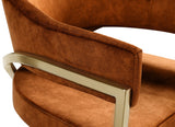 Madelyn Contemporary Velvet Dining Chairs - Luxurious Comfort with Brushed Brass Finish - Set of 2