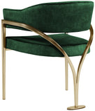 Madelyn Contemporary Velvet Dining Chairs - Luxurious Comfort with Brushed Brass Finish - Set of 2