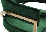 Madelyn Contemporary Velvet Dining Chairs - Luxurious Comfort with Brushed Brass Finish - Set of 2