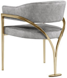 Madelyn Contemporary Velvet Dining Chairs - Luxurious Comfort with Brushed Brass Finish - Set of 2
