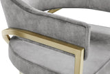 Madelyn Contemporary Velvet Dining Chairs - Luxurious Comfort with Brushed Brass Finish - Set of 2